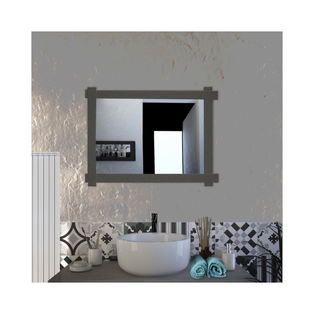 Cowboy - Miroir de salle de bain rectangulaire avec cadre