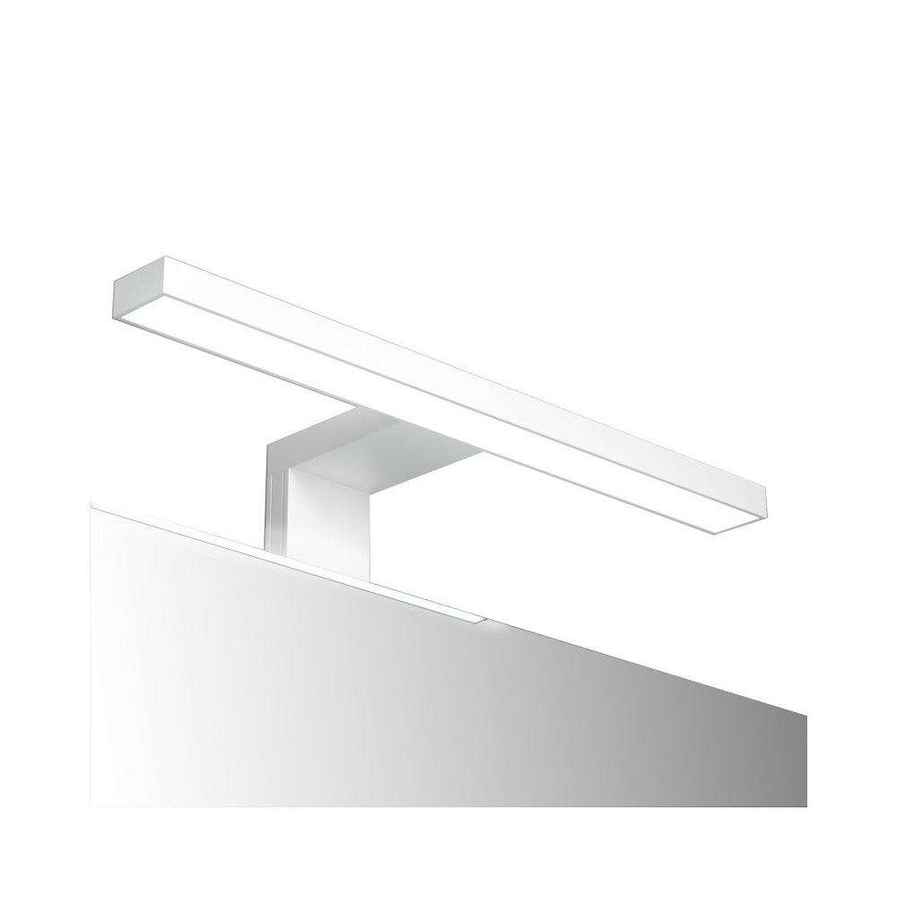Miroir de salle de bain réversible rectangulaire Feder avec lampe Led