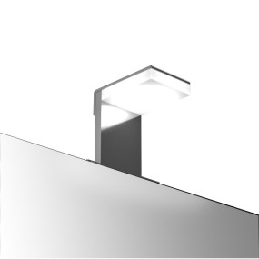 Prime - Miroir de salle de bain rectangulaire avec lampe Made in Italy