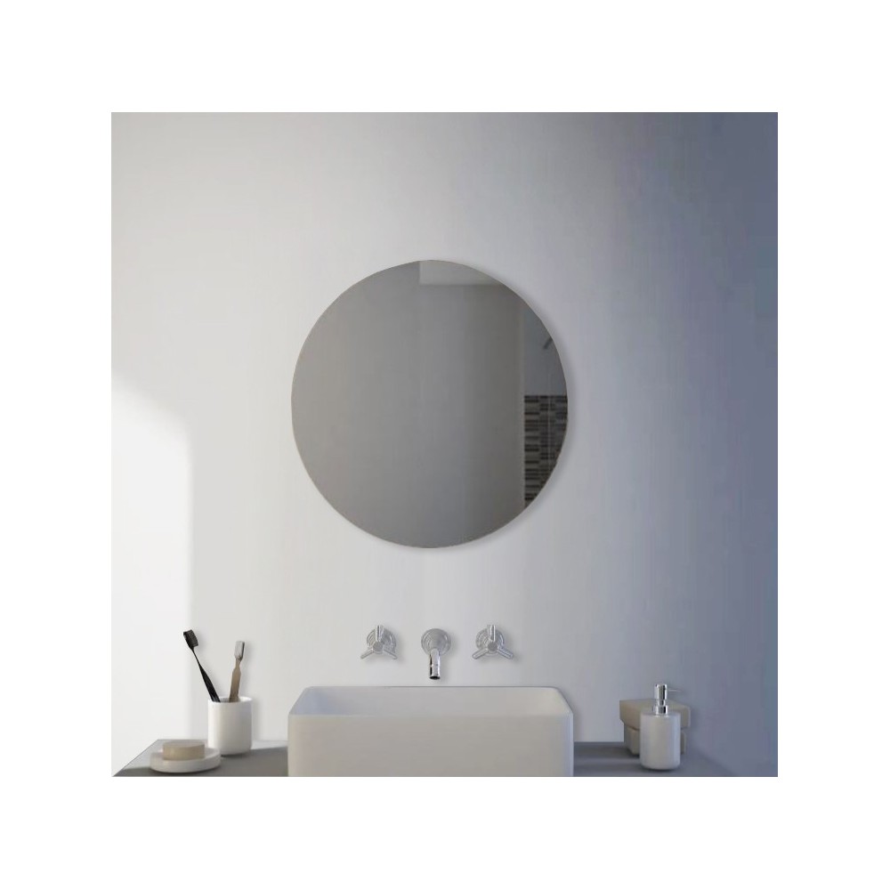 Luna - Miroir de salle de bain rond bord poli