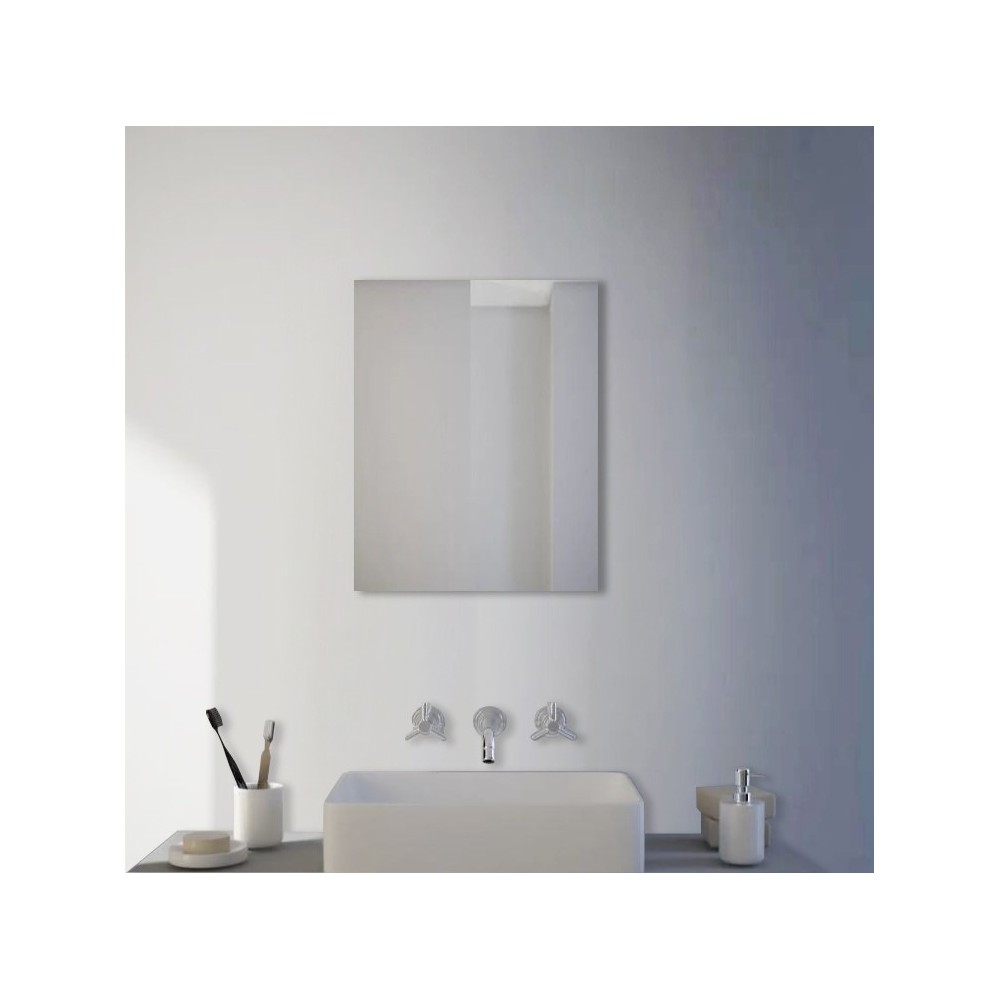 Bill - Miroir de salle de bain rectangulaire réversible 92x91cm