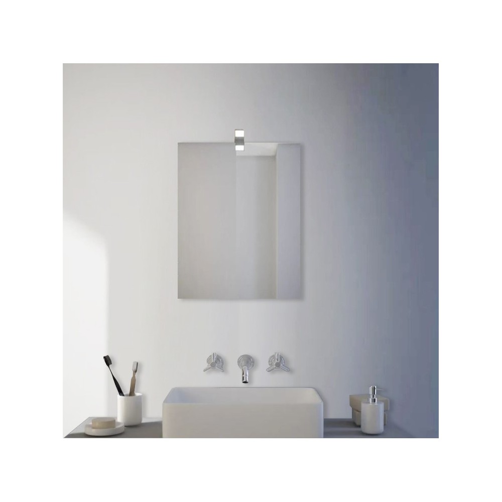 Monel - Specchio bagno con lampada led Made in Italy