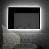 Miroir de salle de bain réversible rétroéclairé avec coins arrondis