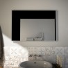 Miroir de salle de bain réversible rétroéclairé avec coins arrondis