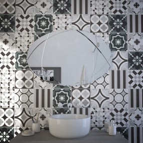 Sound ovale - Miroir de salle de bain décoratif avec verre avec gravures Made in Italy