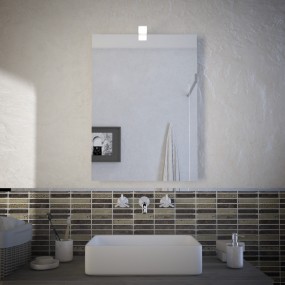 Prime - Miroir de salle de bain avec lampe LED intégrée Made in Italy