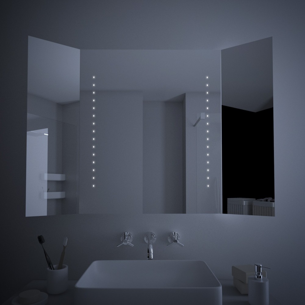 Eve - Miroir de salle de bain 3 portes Made in Italy