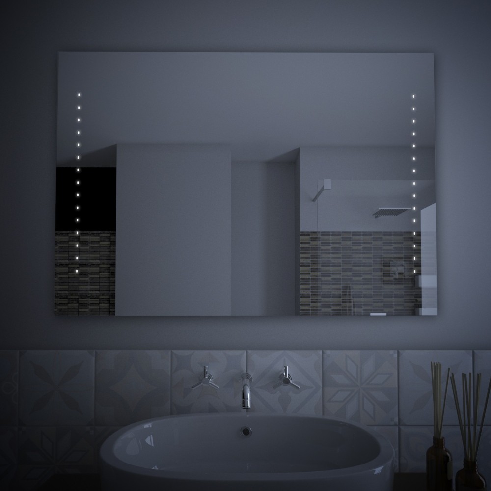 Woolly - Specchio da parete bagno retroilluminato led Made in Italy