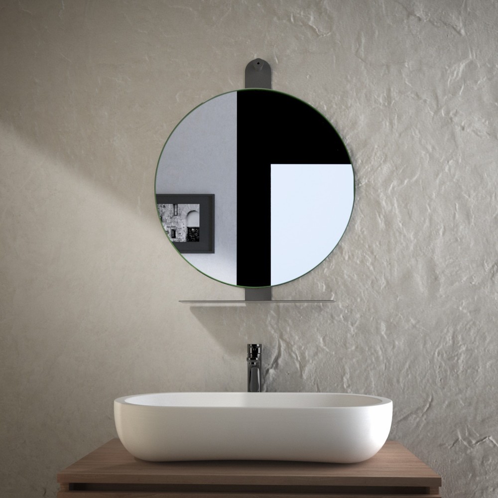 Kiri - Miroir de salle de bain rond d.70cm avec