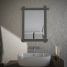 Cowboy - Miroir de salle de bain 60x80cm avec cadre métal anthracite réversible