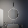 Spalding - Miroir de salle de bain rond d.60cm avec cadre blanc