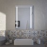 Miroir de salle de bain rectangulaire Pier, rétroéclairé par LED IP44
