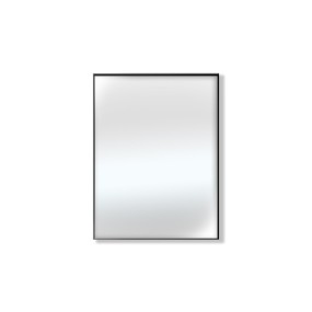 Rex - Specchio bagno rettangolare reversibile con telaio perimetrale nero o bianco