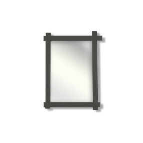 Cowboy - Miroir rectangulaire avec cadre en métal anthracite Fabriqué en Italie