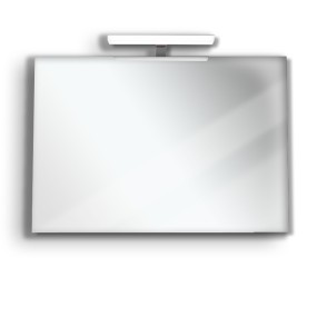 Aka - Miroir rectangulaire avec lampe LED Made in Italy