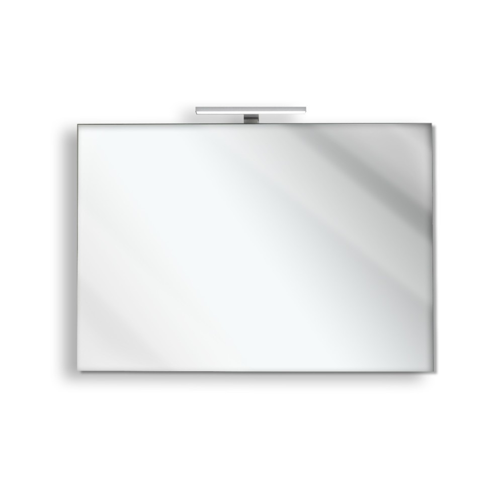 Feder - Miroir rectangulaire bord poli réversible avec lampe LED IP44