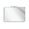 Feder - Miroir rectangulaire bord poli réversible avec lampe LED IP44