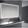 Miroir de salle de bain rétroéclairé avec interrupteur tactile