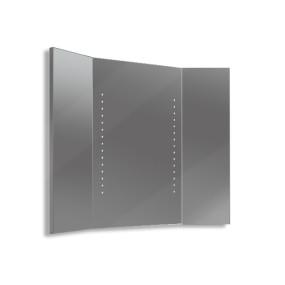 Eve - Miroir 3 portes avec points lumineux LED 97x70cm
