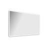Hester - Miroir de salle de bain réversible de forme rectangulaire aux angles arrondis avec cadre sablé rétroéclairé par LED