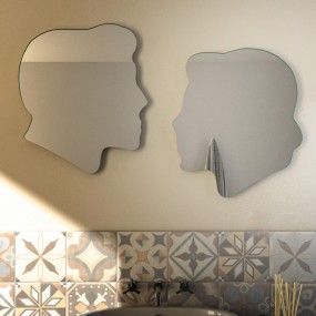 Miroirs de salle de bains décoratifs en forme, miroirs de salle de bains Made in Italy