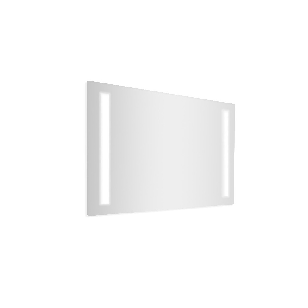 Jappo - Miroir de salle de bain avec bandes latérales sablées rétroéclairées par LED avec film de sécurité Safe