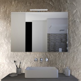 Feder - Miroir de salle de bain avec lumière LED Made in Italy