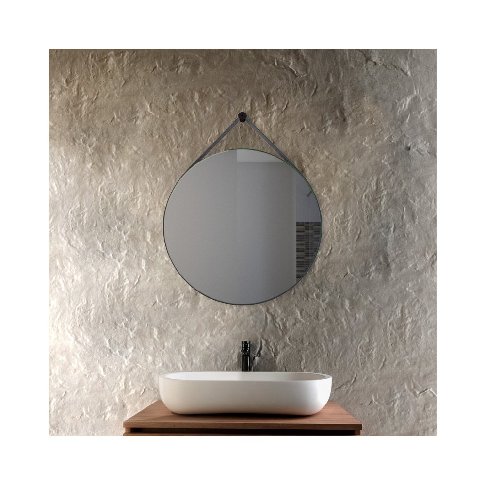 Mirta - Miroir de salle de bain avec cadre noir