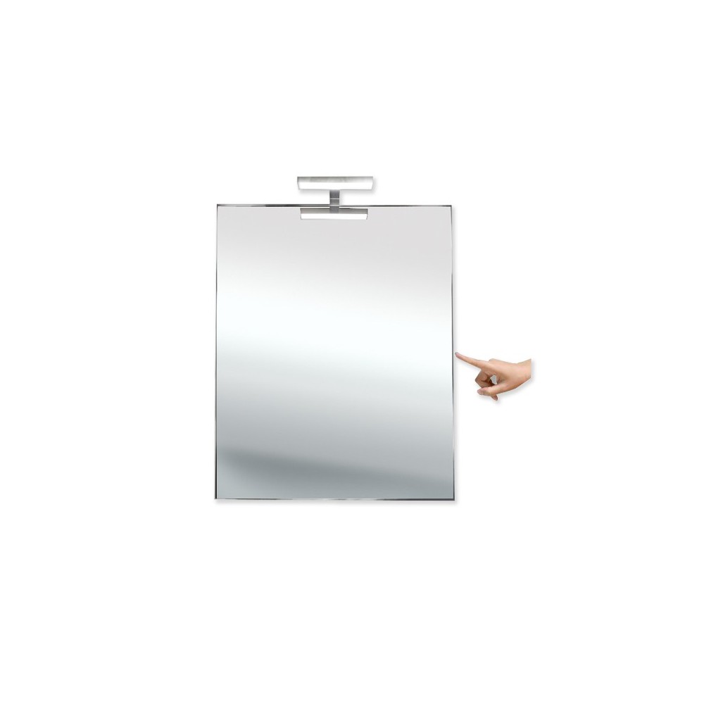 Naviom - Miroir de salle de bain avec bouton tactile pour l'éclairage