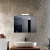Innovo - Miroir de salle de bain réversible rectangulaire avec cadre périmétrique et lampe à led