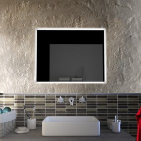 Hester - Miroir de salle de bain avec lumière tactile LED intégrée
