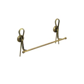 Porta salviette 30cm - 40cm - 60cm in ottone cromato con finitura in bronzo spazzolato