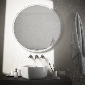 Krug - Specchio da bagno rotondo filo