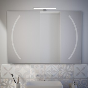 Boom - Specchio da bagno con doppia luce led Made in Italy