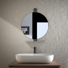 Kiri - Specchio bagno rotondo d.70cm con