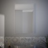 Molten - Specchio per bagno retroilluminato led, rettangolare, reversibile Made in Italy