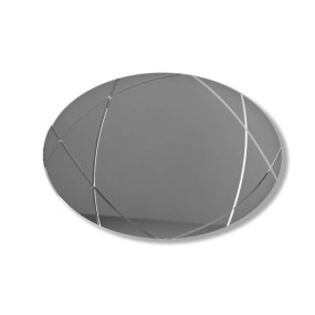 Sound ovale - Specchio decorativo con vetro con incisioni Made in Italy